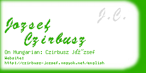 jozsef czirbusz business card